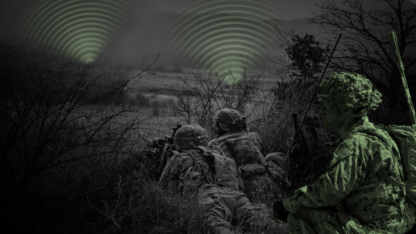 Decorative image of signals in a field
