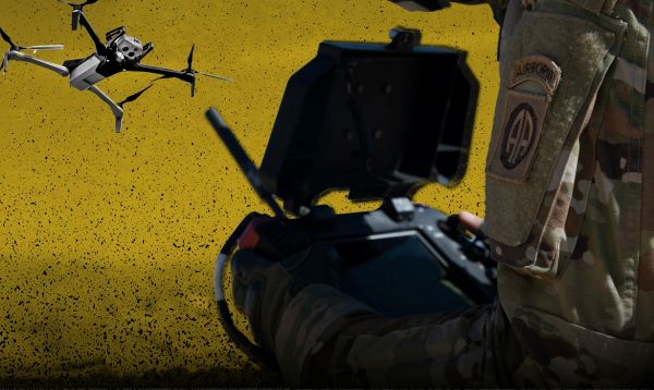 Decorative image of drone flying